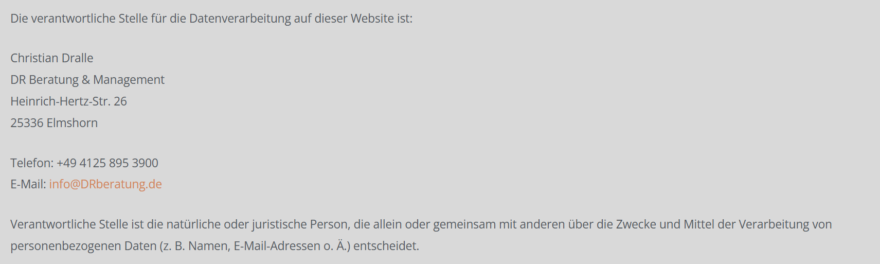 Datenschutz DR Beratung & Management